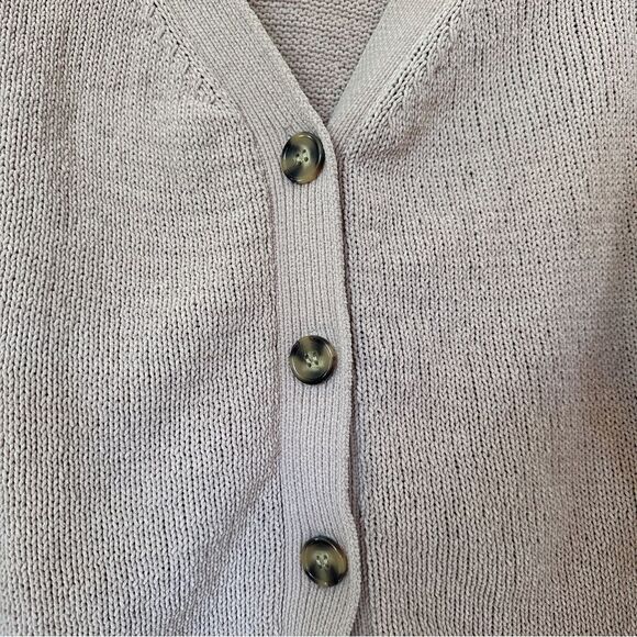 Moon & Madison Knit Bubble Polka Dot Sleeve Crop Cardigan L - Picture 14 of 14